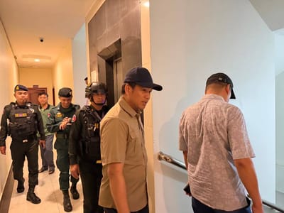 柬埔寨班迭棉吉省波贝市突击检查13处地点，查获多名涉嫌网络诈骗外国人
