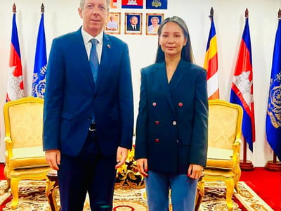 金莫诺薇亚会见欧盟驻柬大使 讨论柬泰边境局势及吸引投资潜力