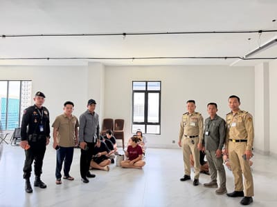 柬埔寨班迭棉吉省波贝市开展行政检查，发现17名泰国籍人士