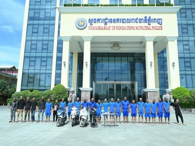 金边警方抓获24名涉案人员，包括1名中国籍嫌疑人
