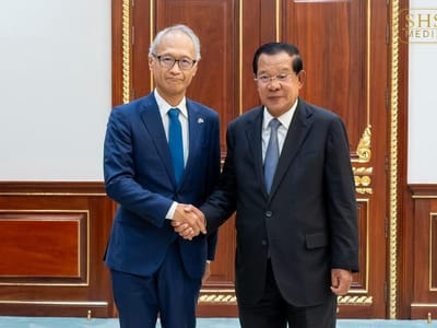 洪森亲王会见日本驻柬埔寨大使