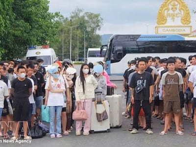 又一批百多名越南人被柬埔寨当局遣返回国！