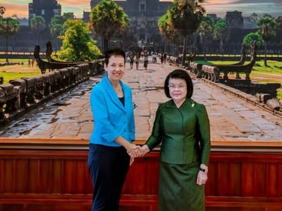 柬埔寨国会主席昆索达莉会见德国新任驻柬大使