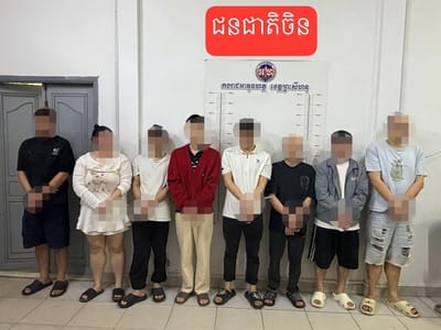 西哈努克省宪兵打击网络诈骗窝点，拘捕47名外籍嫌疑人