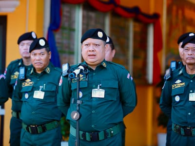 暹粒省警察局长集结警力 准备抢险救灾
