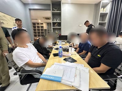 西港突查电诈窝点，37人被捕