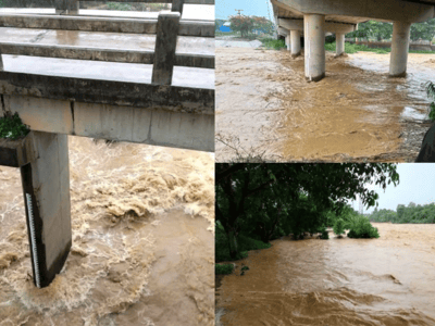 持续降雨致河水位飙升至警戒线 拜林省当局发布预警