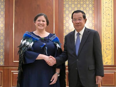 柬埔寨代国家元首洪森会见新任新西兰驻柬大使