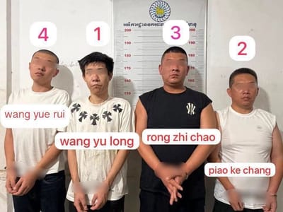 西港4名中国男子因非法持枪被捕