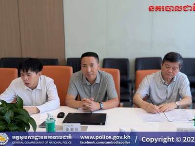 柬埔寨国家警察总署副总监伊速基率团访问广州科技企业