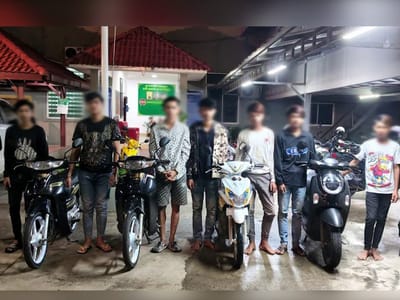 金边宪兵逮捕7名涉嫌暴力及破坏财物的团伙成员