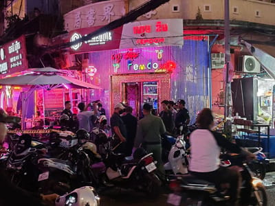 金边两家酒吧遭警方突查，37名男女被捕！
