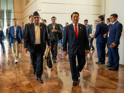 尼泊尔议长抵达柬埔寨，将出席第二届国际议长大会