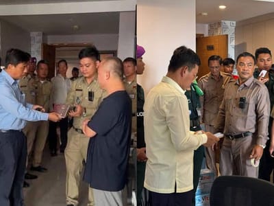 涉嫌从事非法博彩网站，金边7名外国人被捕！