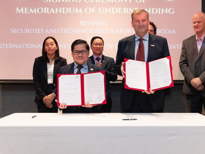 柬埔寨证券监管机构与柬埔寨国际商会签署谅解备忘录