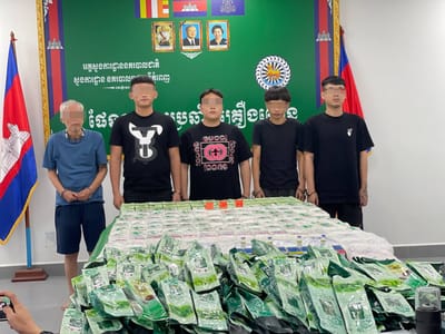柬埔寨10月13日查获10起毒品案，逮捕21名涉案人员