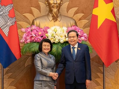 柬越国会良好合作意义重大 坤索达莉会晤陈青敏深化双边关系