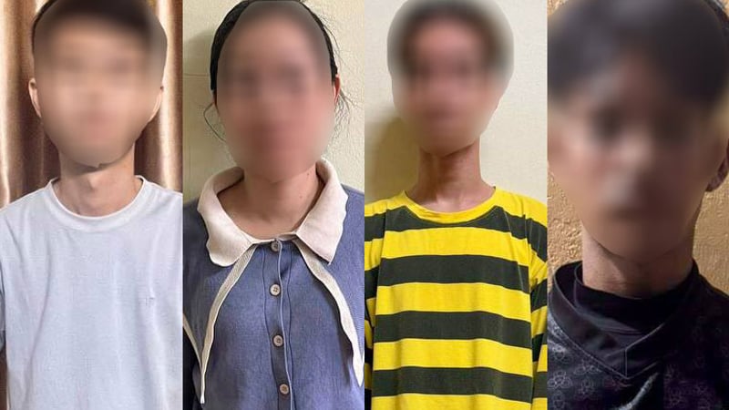 贡布省4名本地青年自立门户搞电诈被捕！