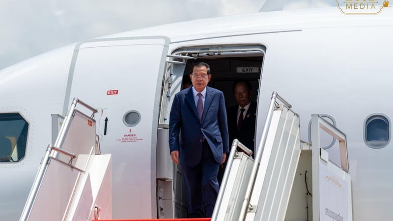 圆满结束访华行程！洪森亲王率团返抵柬埔寨