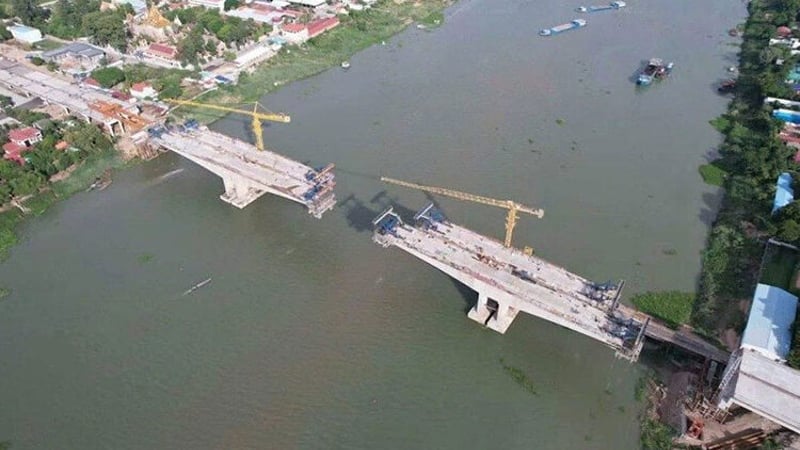 金边跨百色河大桥项目已完成73%