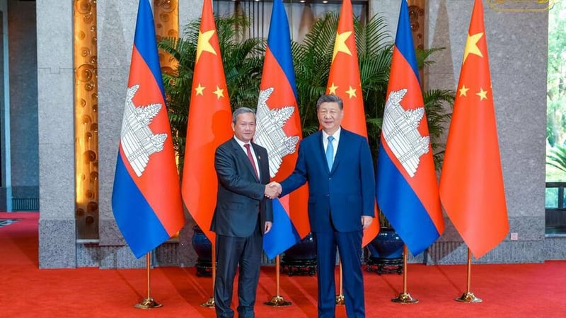 中国国家主席习近平会见洪玛奈首相