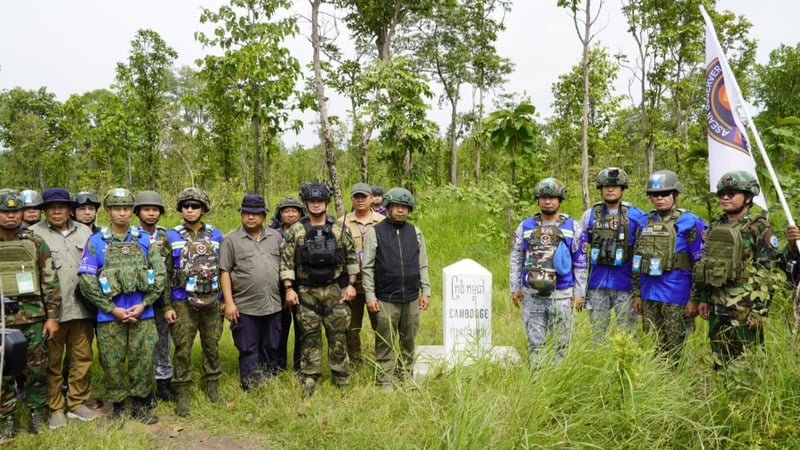 东盟观察员实地考察柬泰边境，见证柬方和平立场